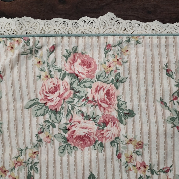 Gunne Sax Bedding Vintage Gunne Sax Full Size Lace Trim Bed Sheet